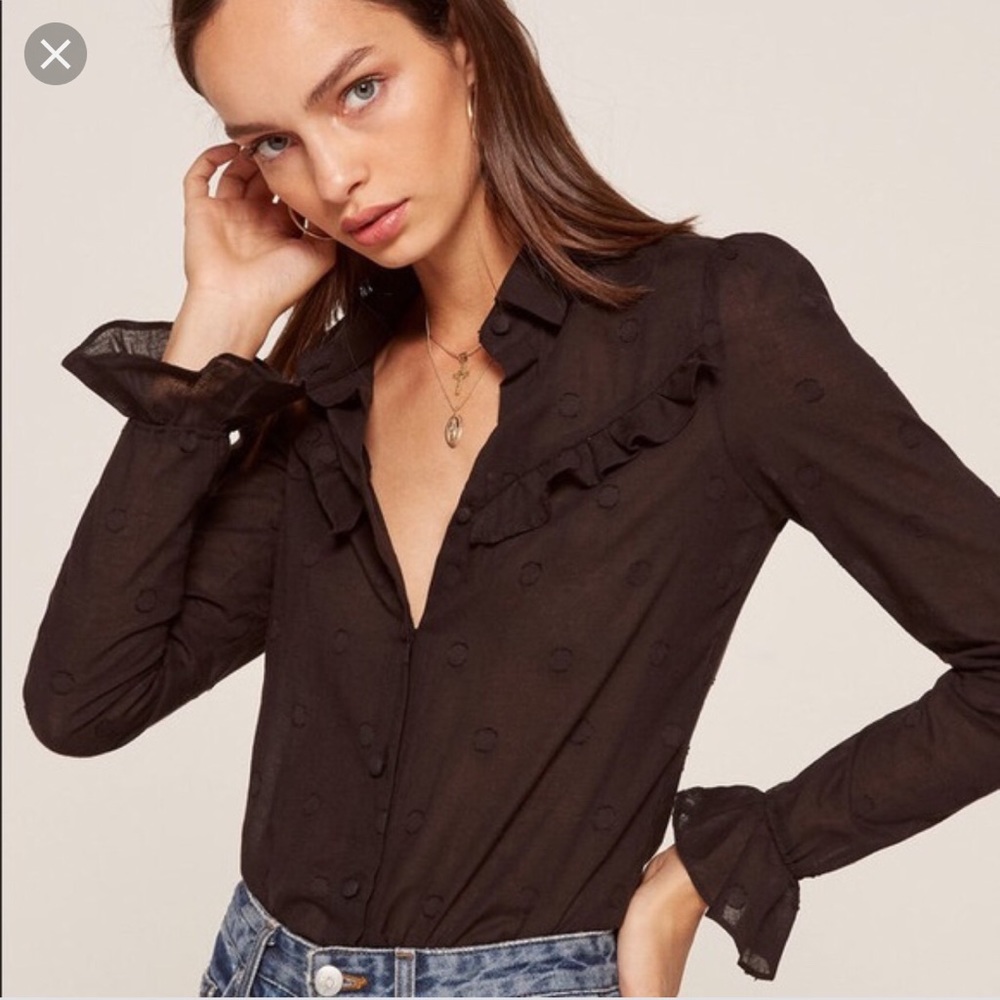 Reformation Harriet Top, Black, Size S